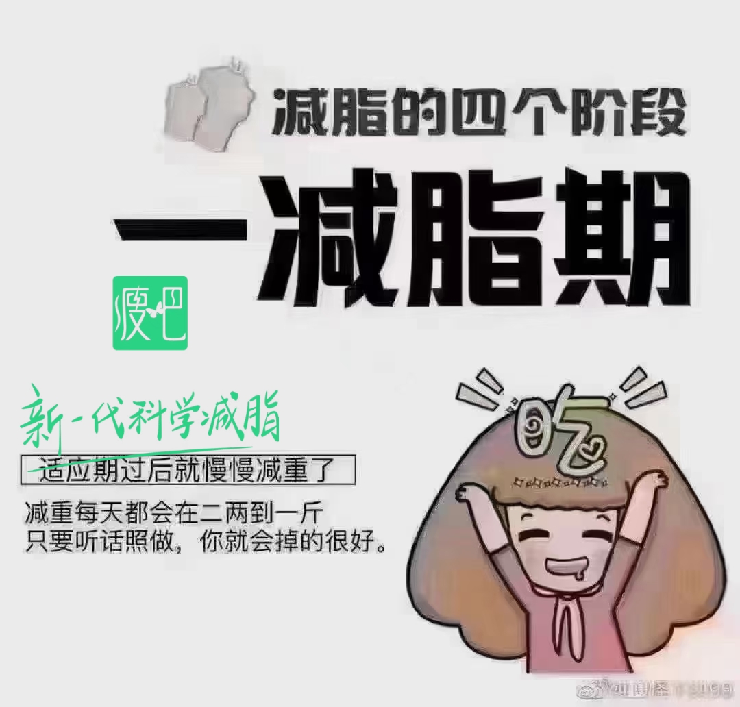 #一次减脂终极目标👇
减脂期——平台期——巩固期——管理期